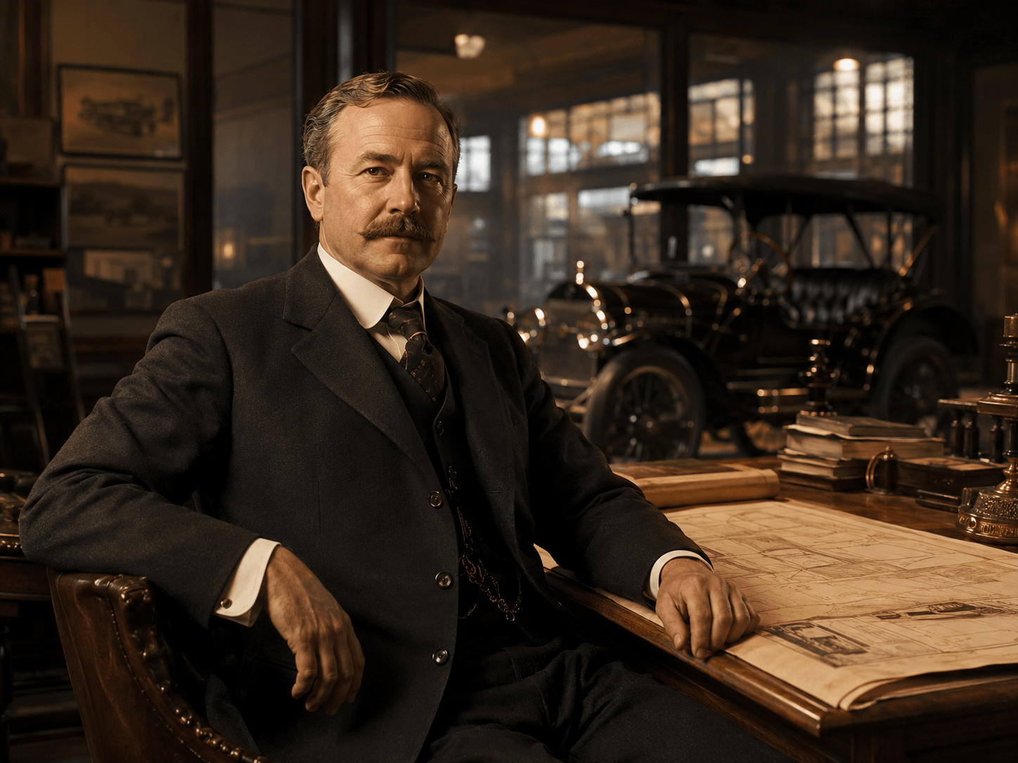 Retrato histórico de David Dunbar Buick, fundador de Buick Motor Company